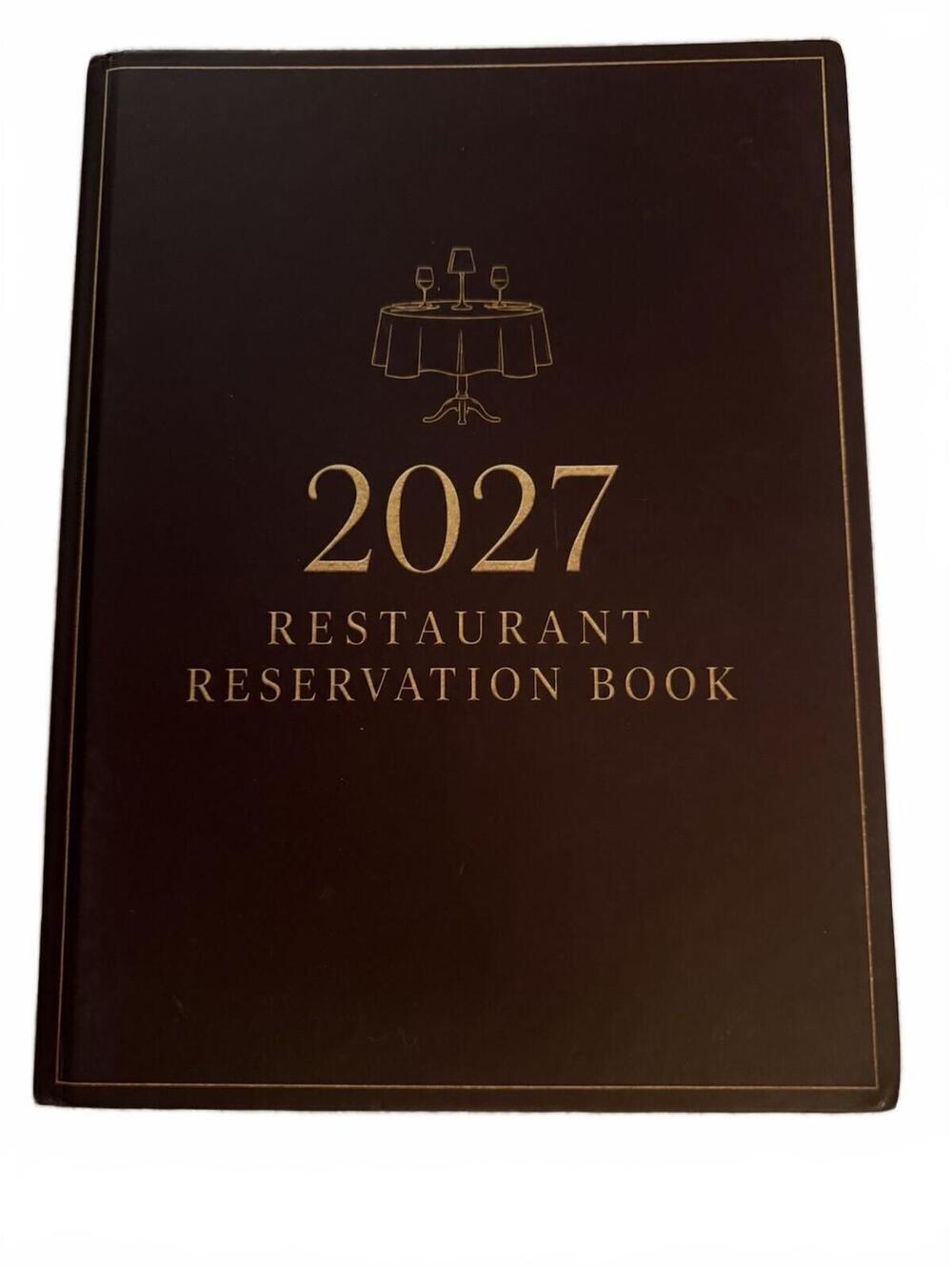 2027 Restaurant Reservation Book Hard copy Brown